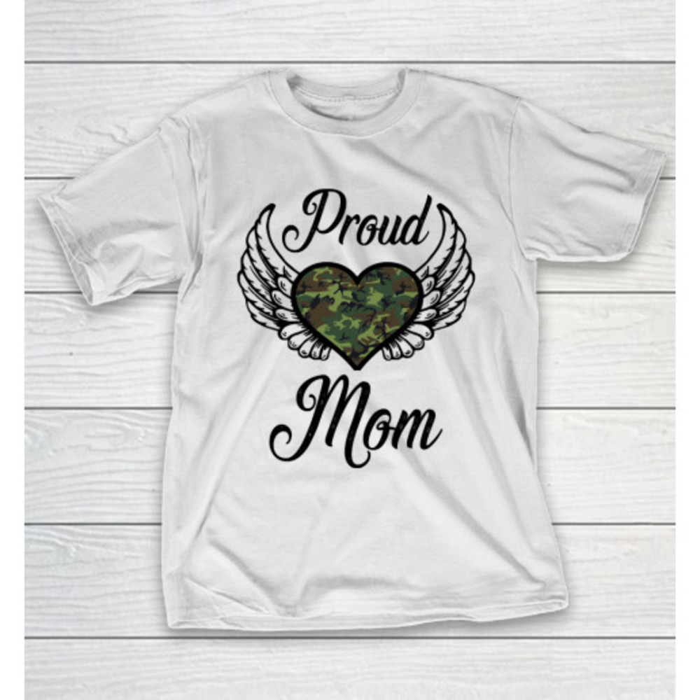 Mothers Day Funny Gift Ideas Apparel Proud Military Mom Proud Army Gift Tshirt